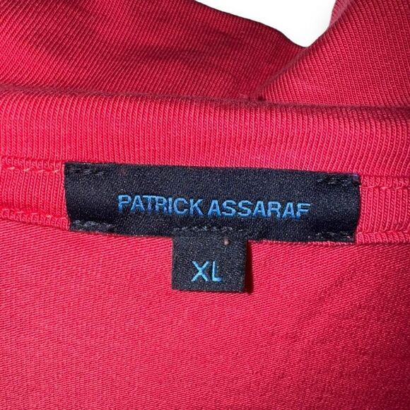 Red Patrick Assaraf 1/4 Zip Pima Cotton Sweater Size XL - Picture 2 of 7